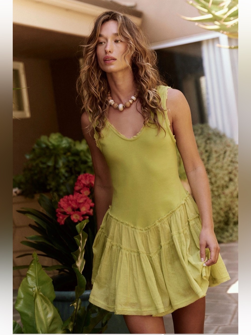 Free People Izi Drop-Waist Mini Dress - Sz M - Picture 3 of 8
